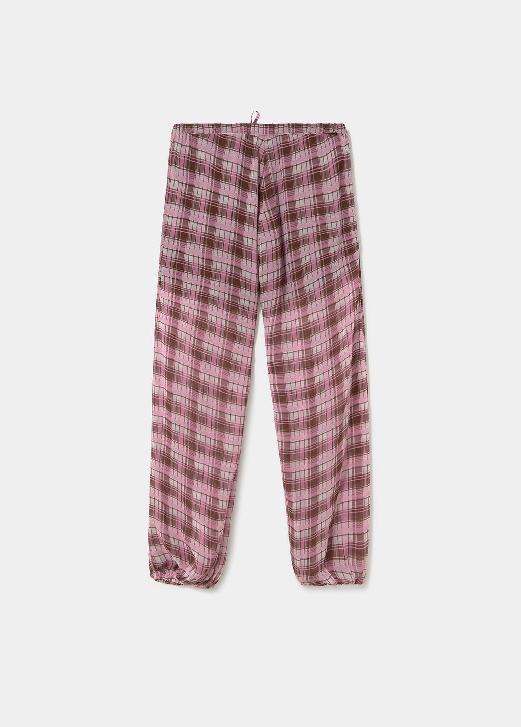 Pantalon long bouffant à carreaux