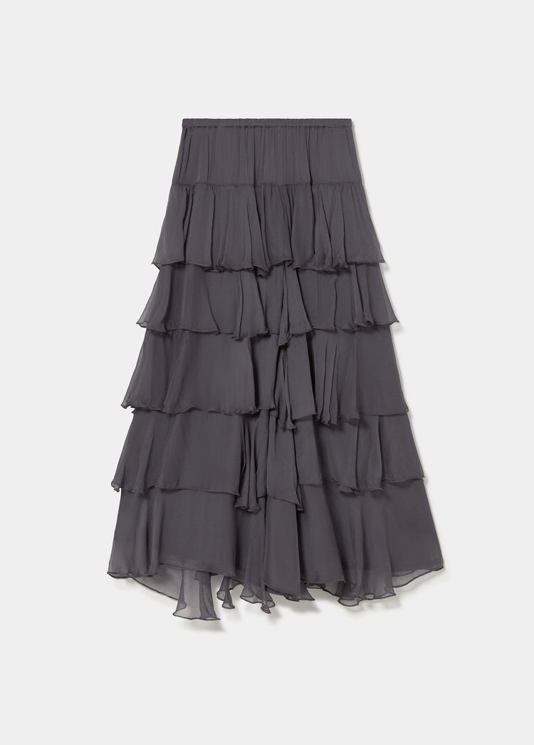 Long ruffled skirt