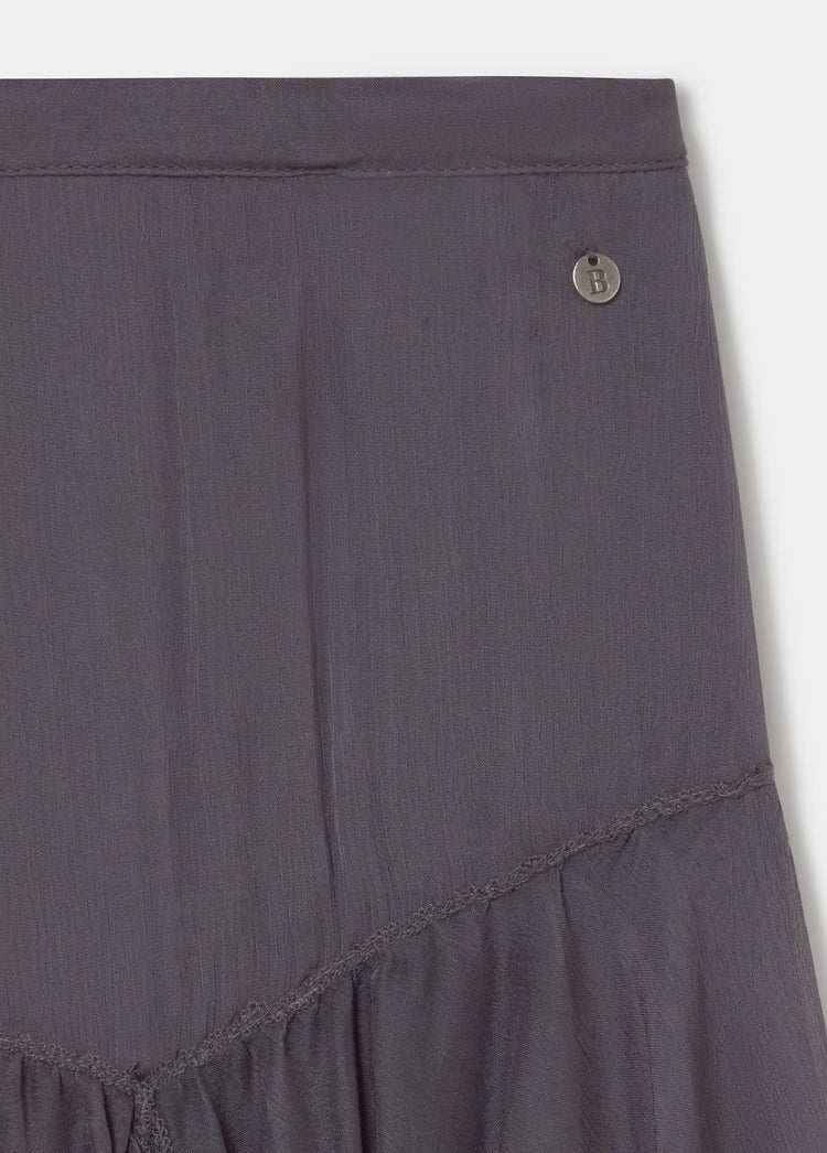 Long ruffled skirt