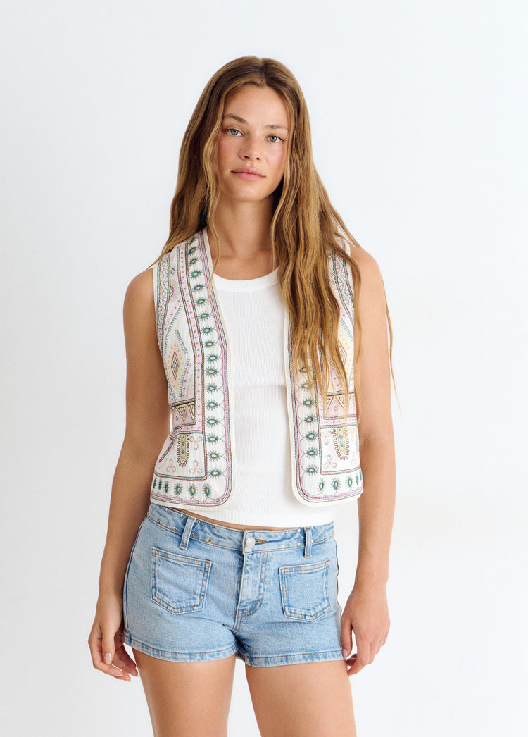 Embroidered vest