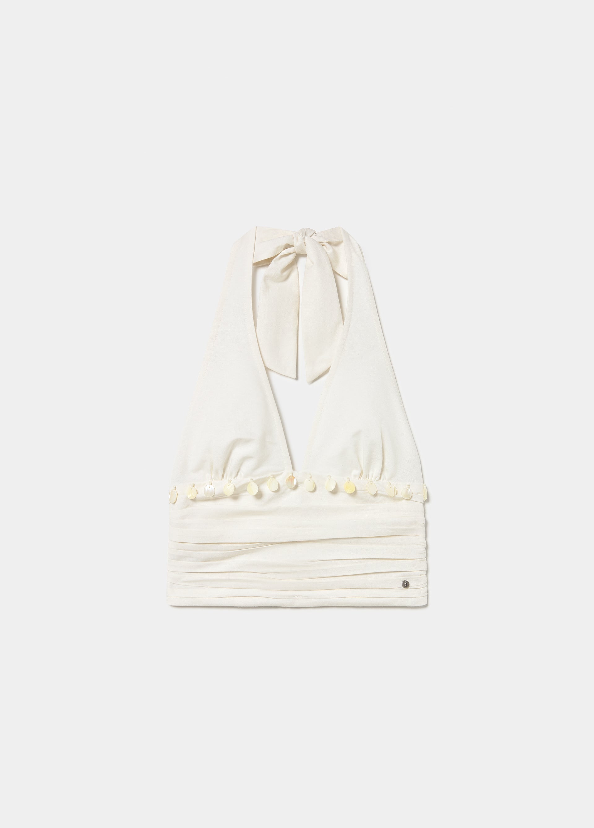 Halter top with shell detail