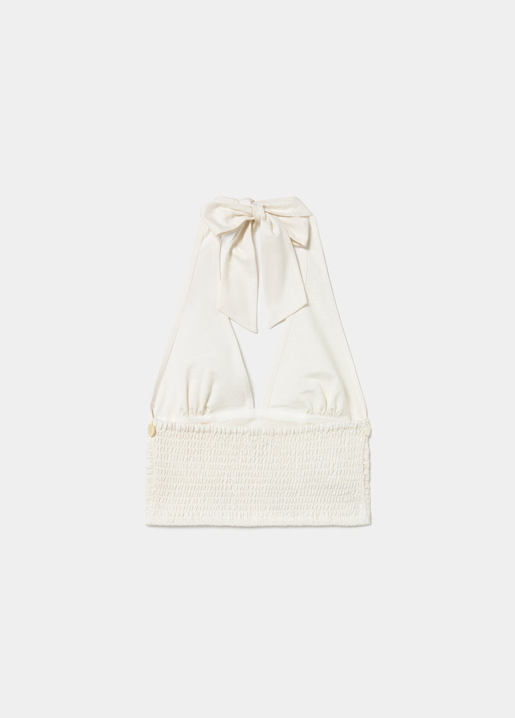 Halter top with shell detail