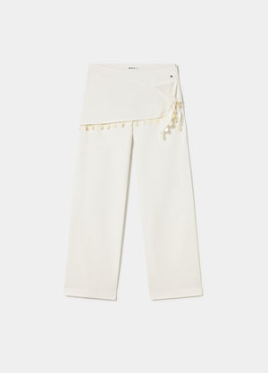 Pantalón pareo detalle concha
