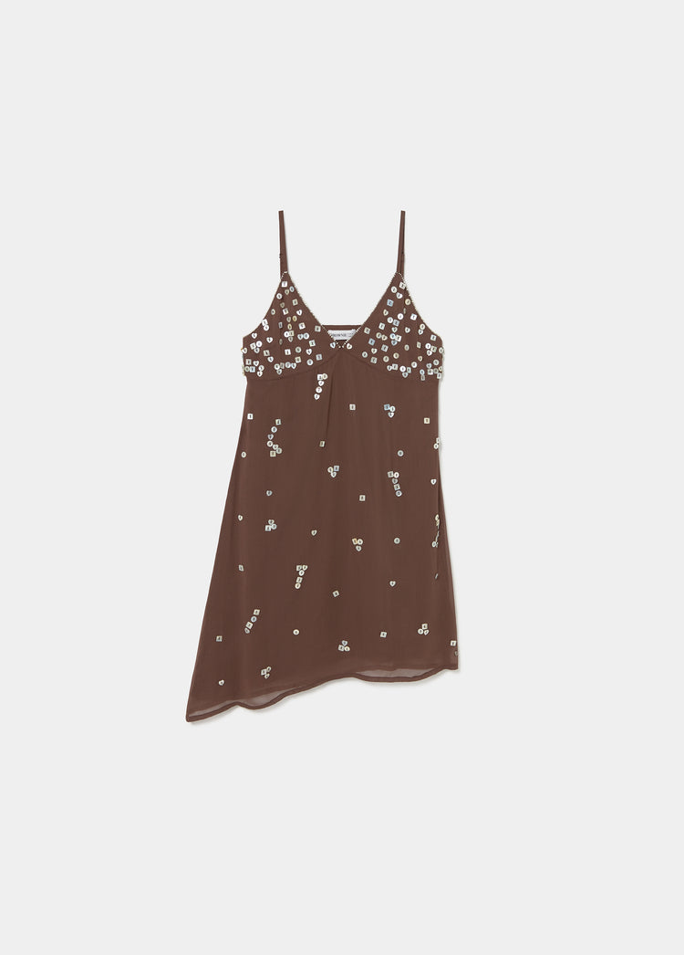 V-neck spaghetti-strap dress