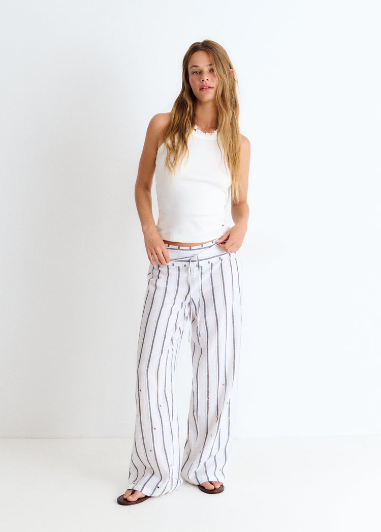 Striped long pants