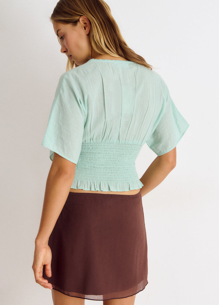 Blusa smock bordado