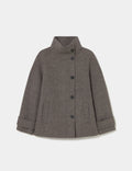 Abrigo cuello subido lana