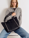 Studded shopper bag