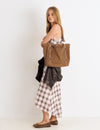 Bossa shopper de pell amb anelles