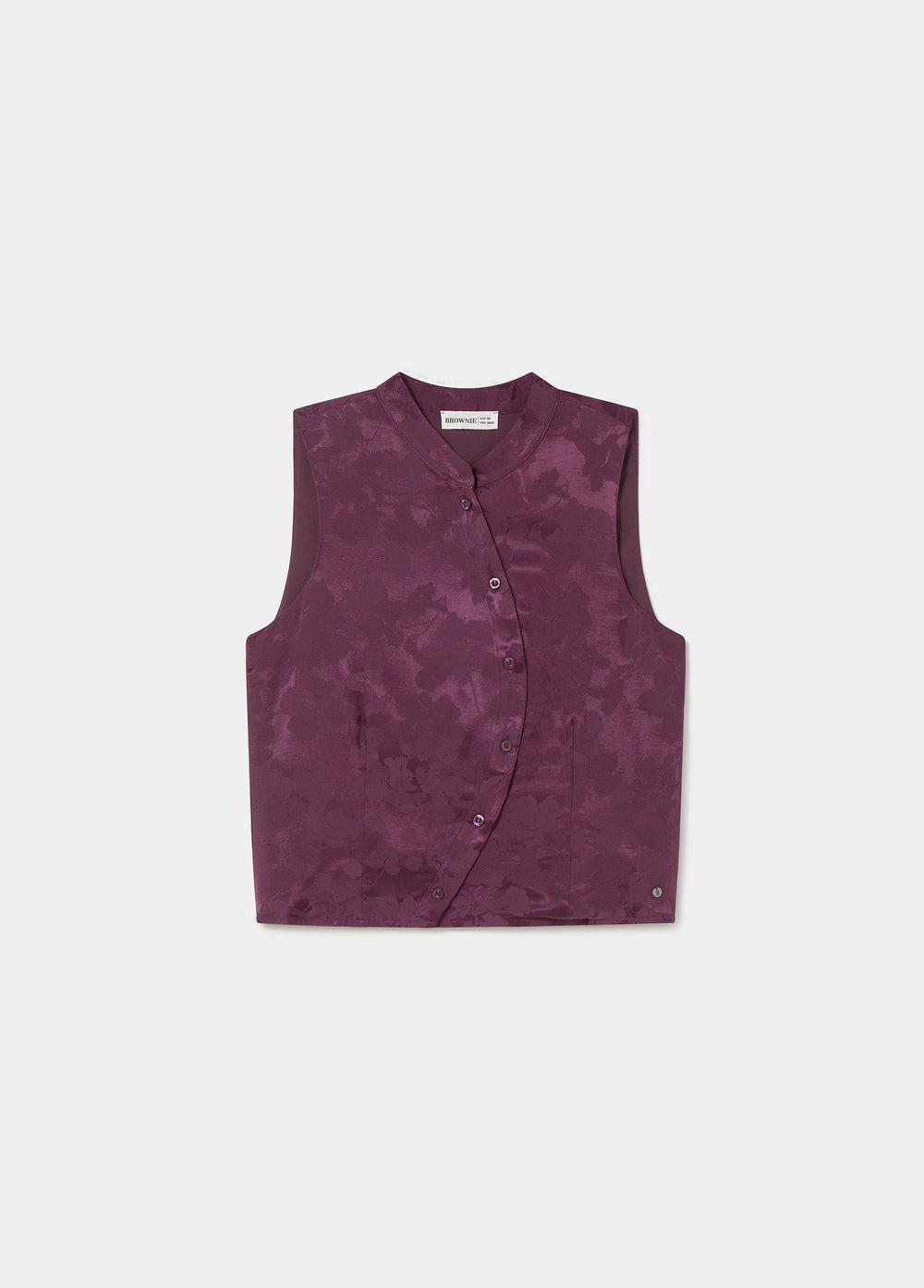 Top en jacquard tricoté à boutons