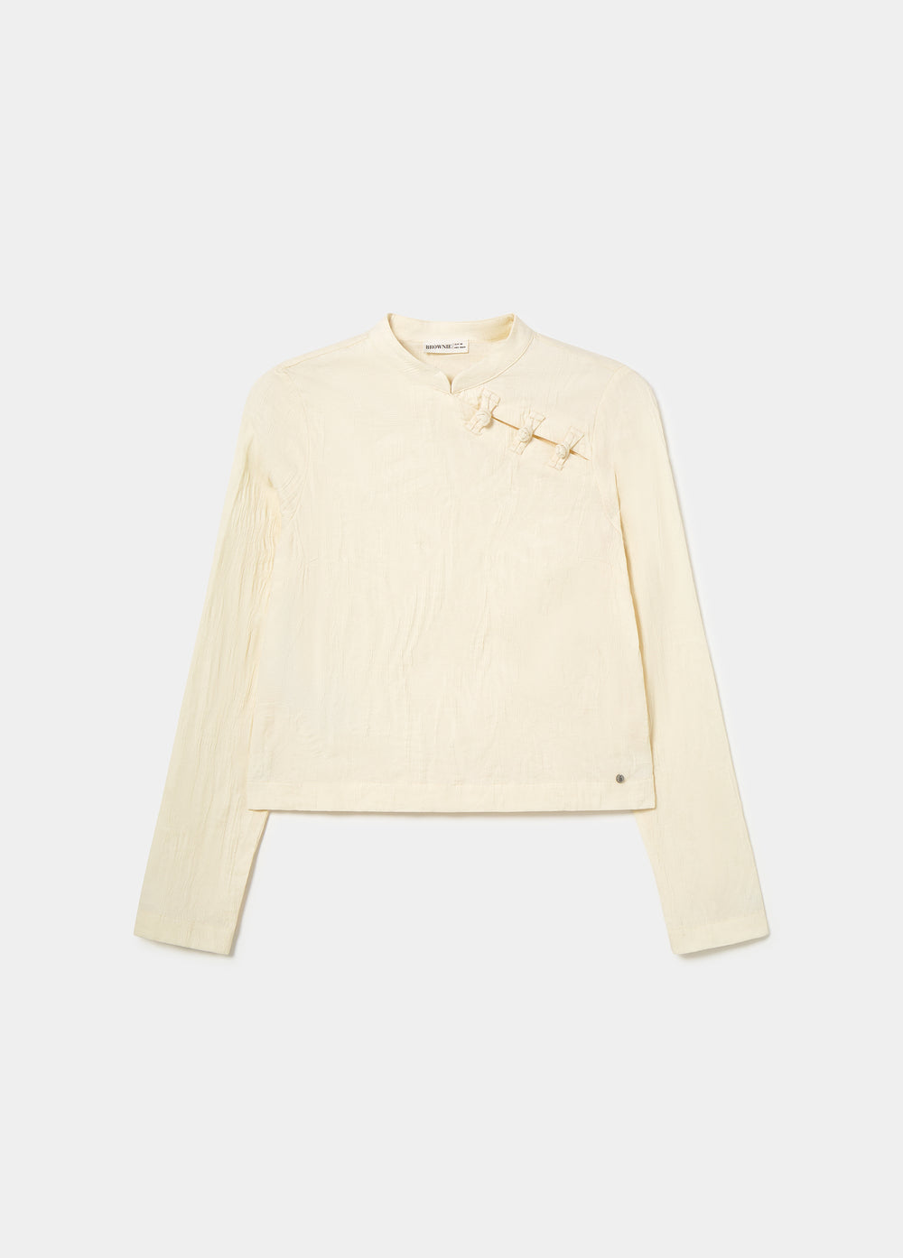 Blouse jacquard avec détail de boutons