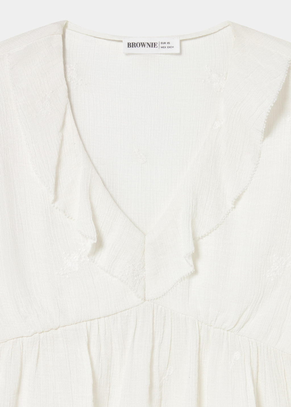 Short sleeve blouse with ruffles