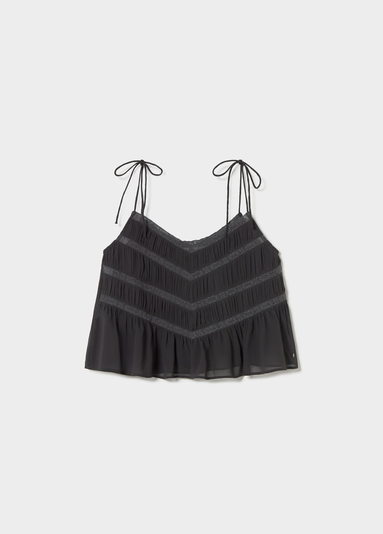 Top con spalline in pizzo