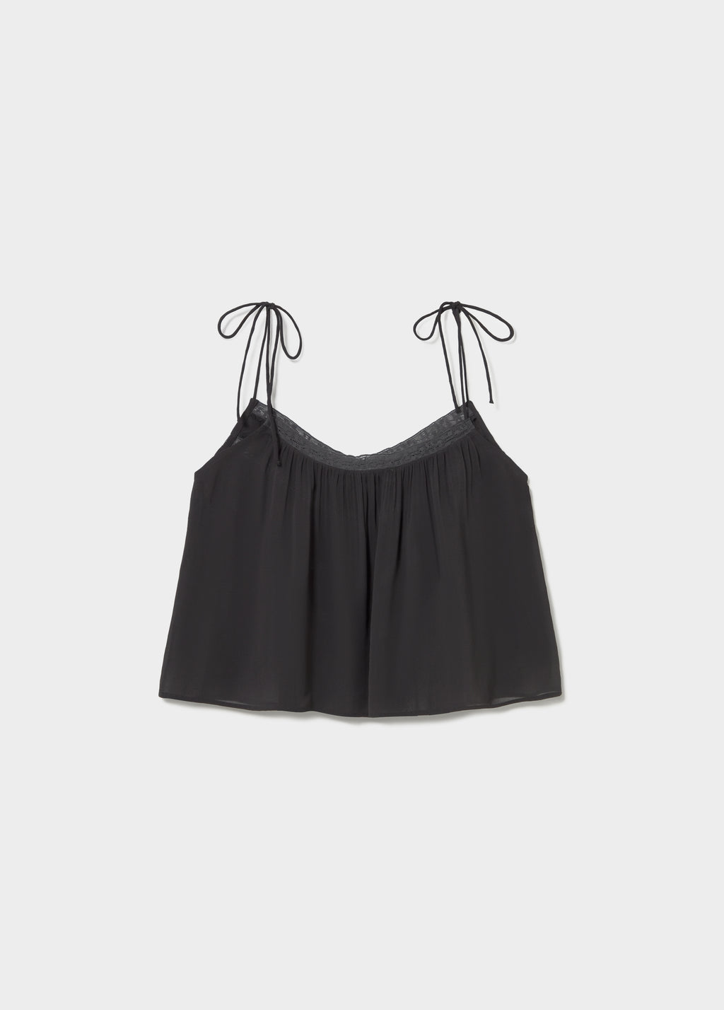 Top com alças de renda