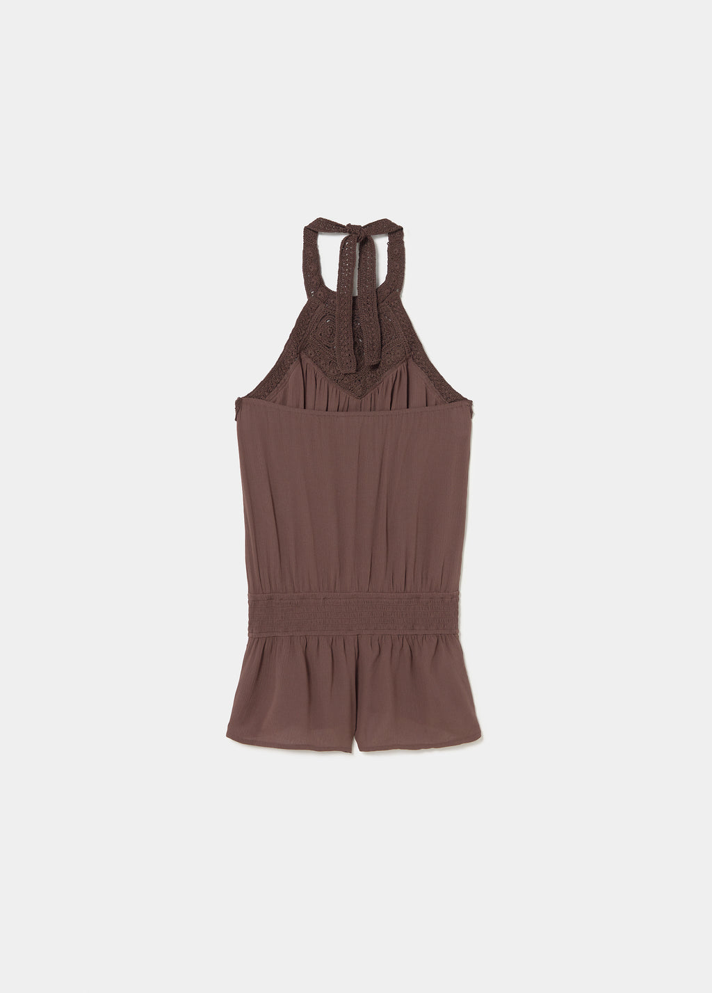 Korte gehaakte halterjumpsuit
