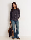 Geborduurde blouse met lange mouwen