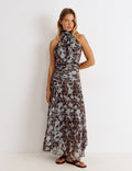 Long printed dress