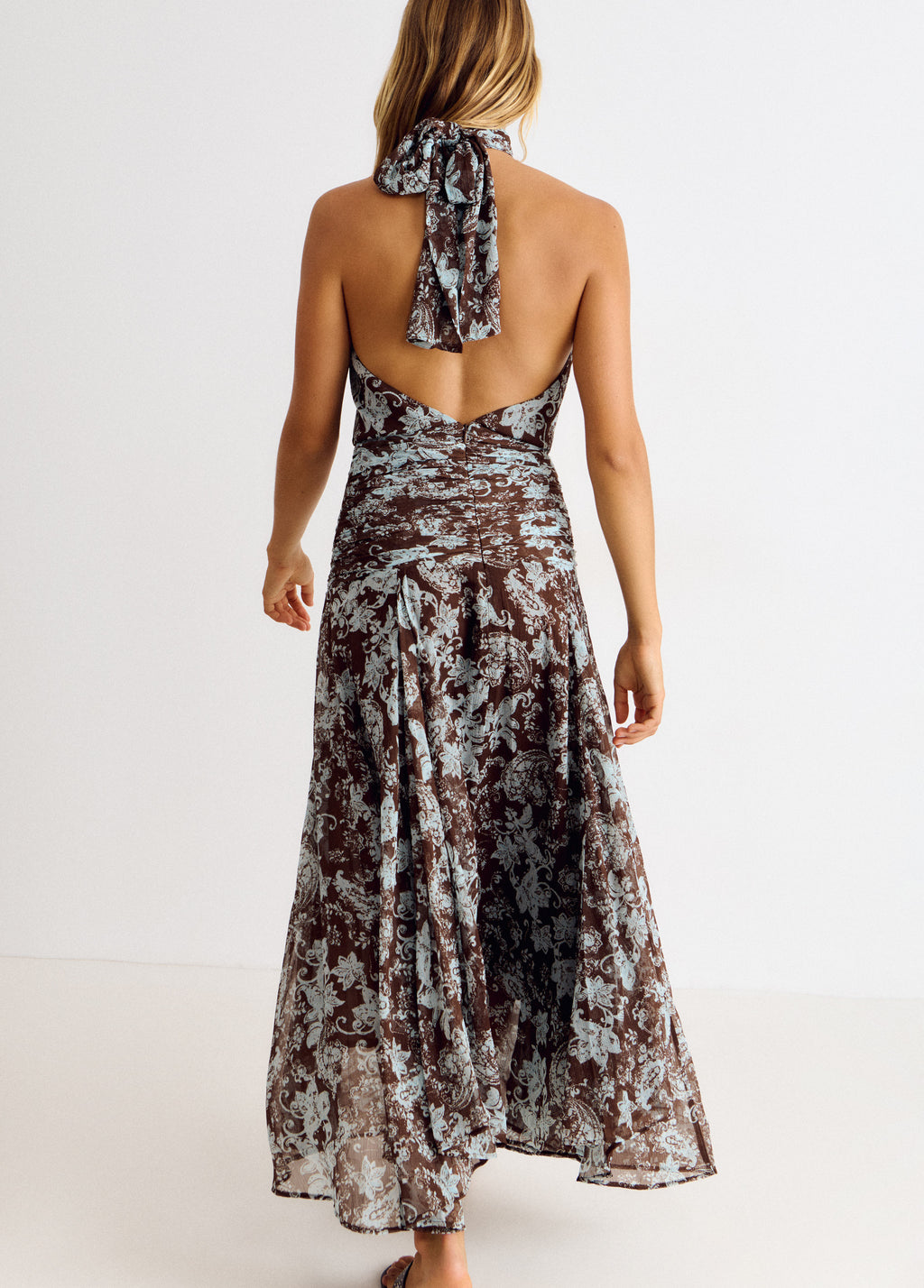 Vestido largo estampado