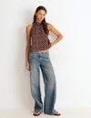 Top halter estampat