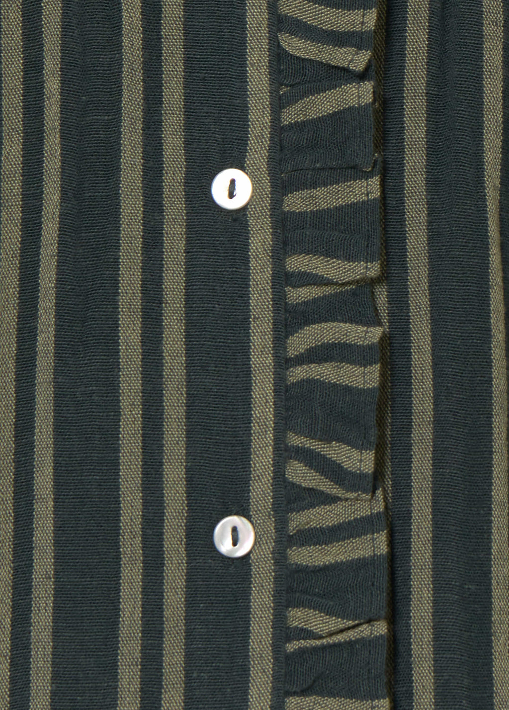 Striped blouse with button placket