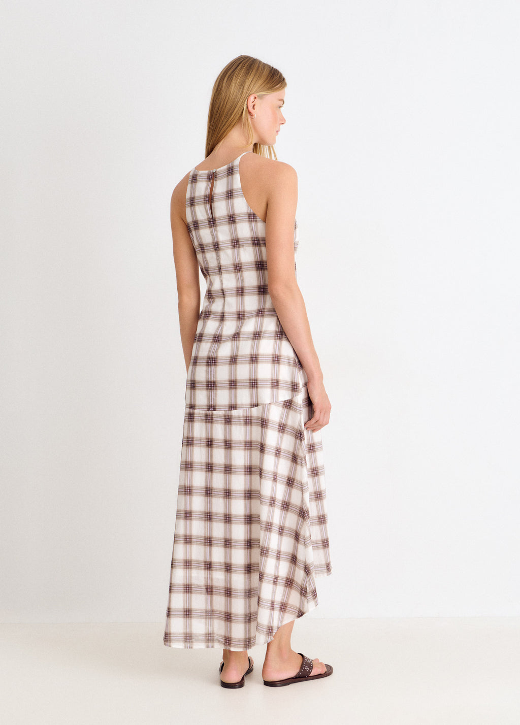 Vestido largo cuello halter