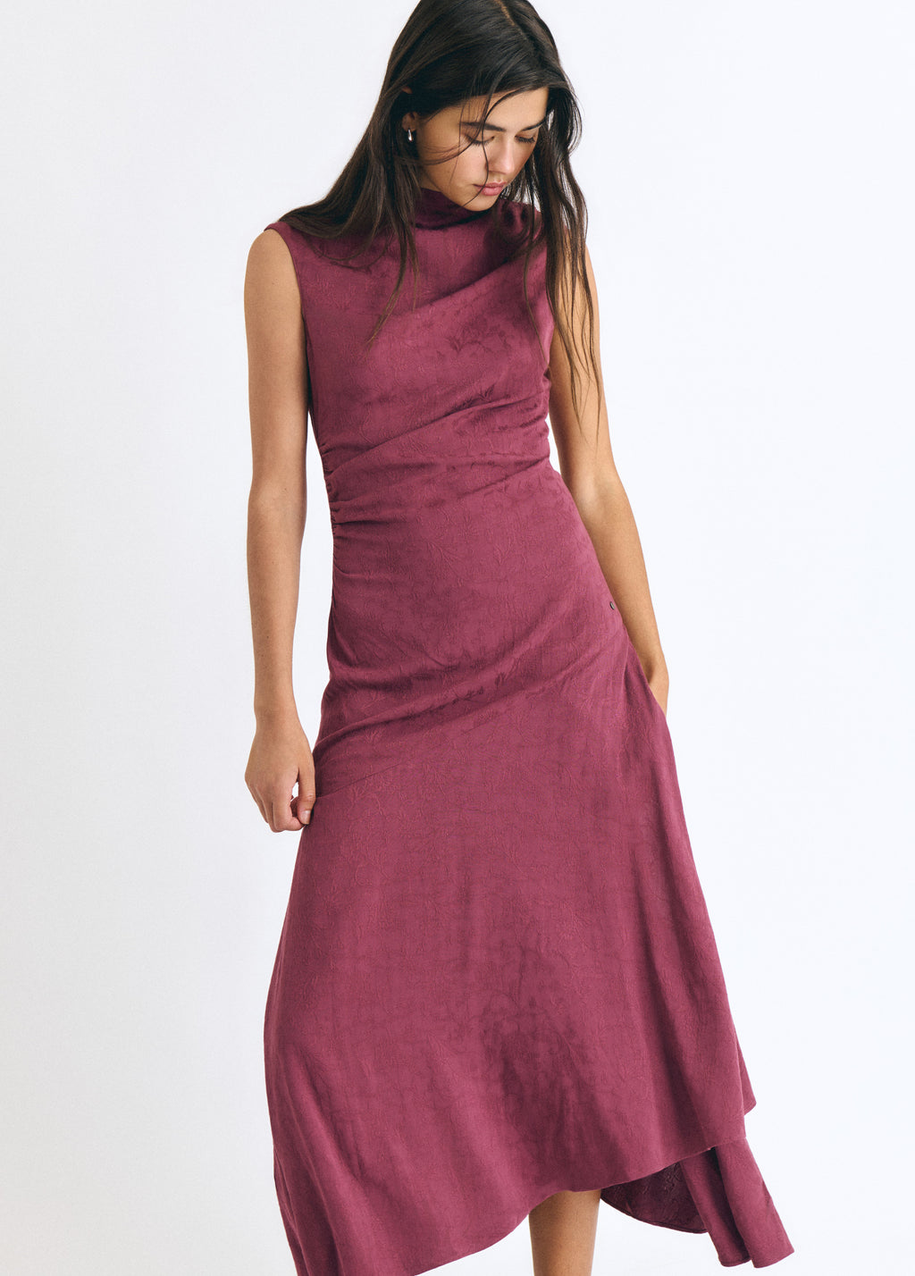 Langes Jacquardkleid