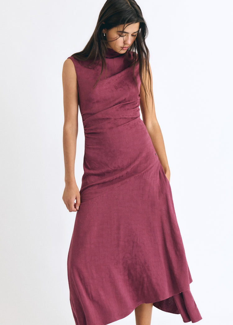 Langes Jacquardkleid