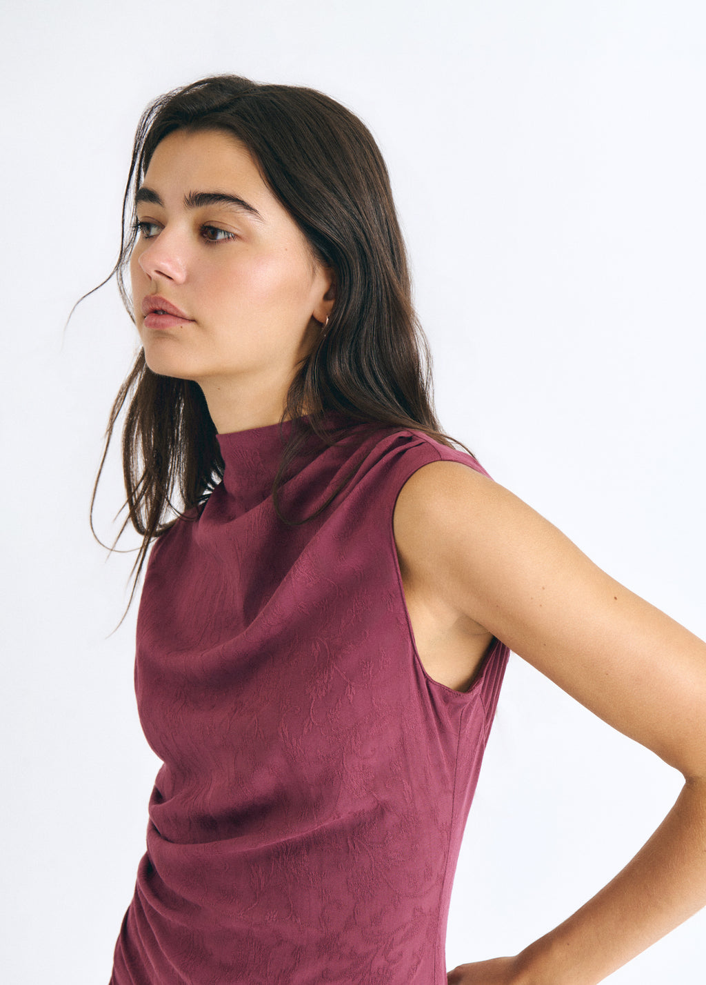 Langes Jacquardkleid