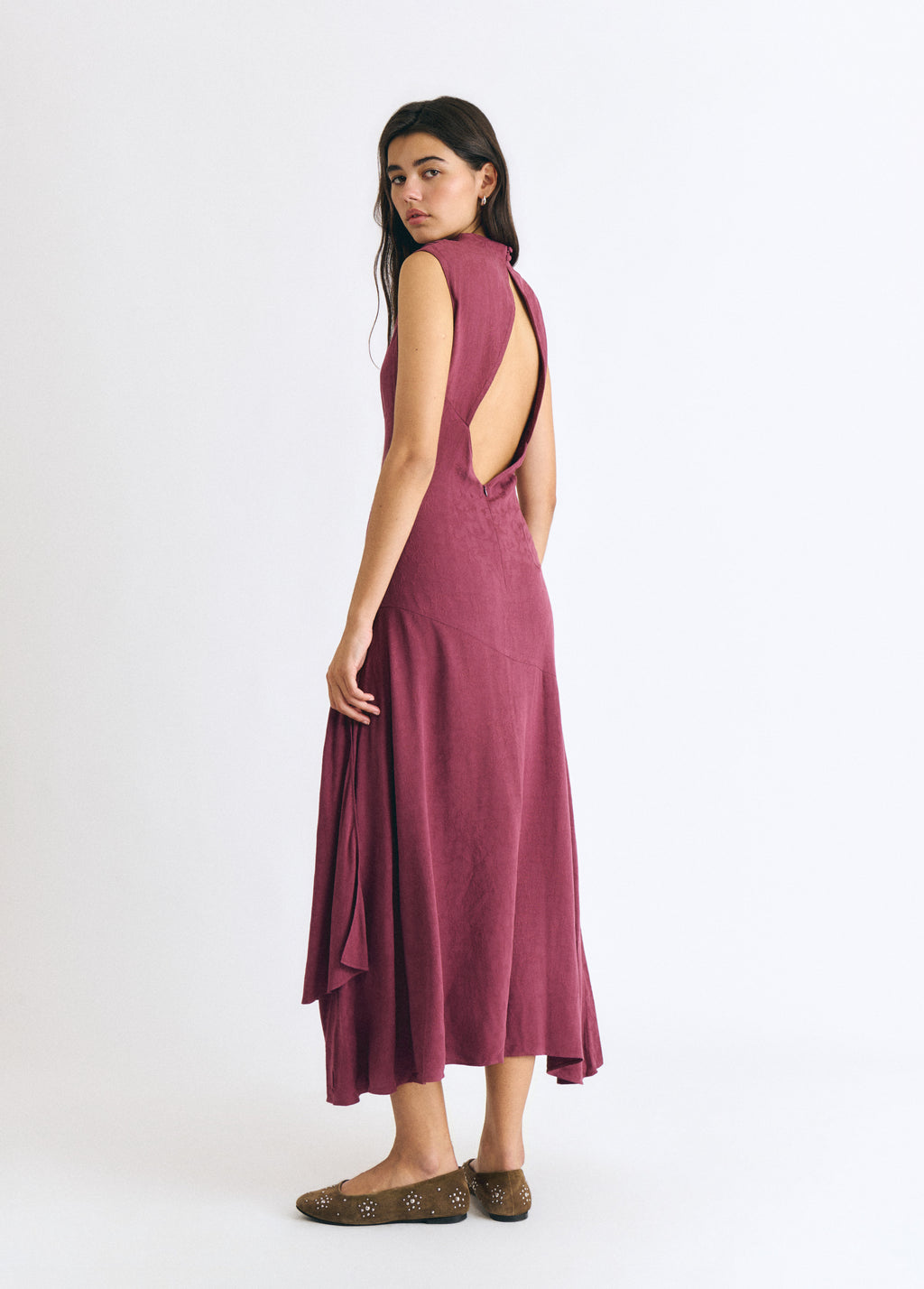 Langes Jacquardkleid