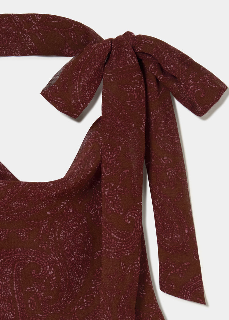 Short-sleeved printed blouse