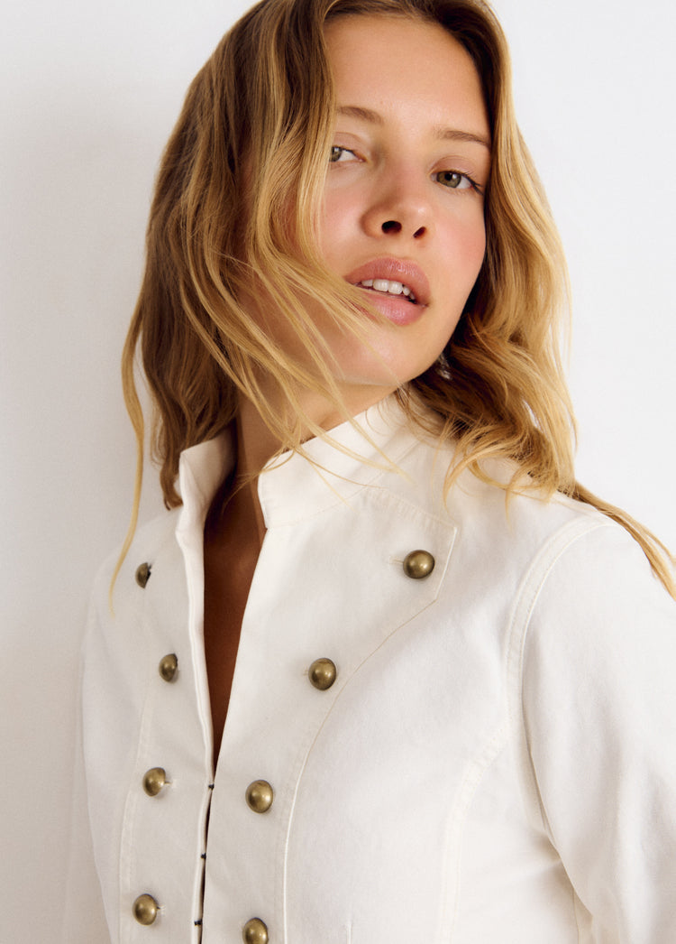 Buttoned cotton jacket