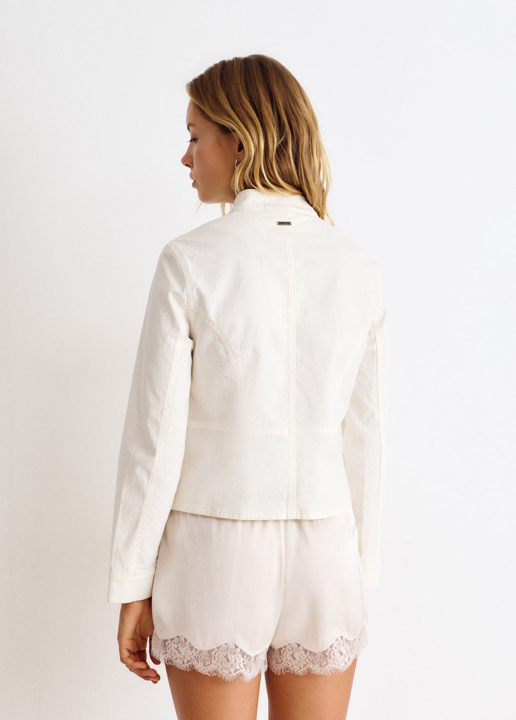 Buttoned cotton jacket