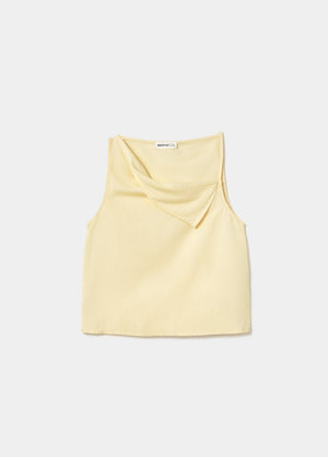 Top solapa lino