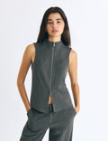 Top met ritssluitingdetail