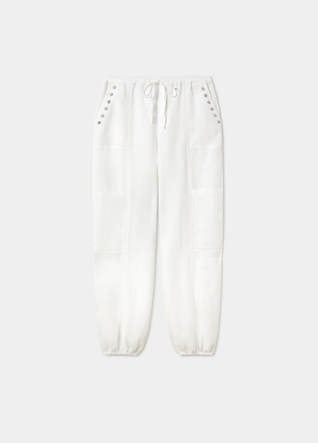 Pantalón bombacho lino detalle tachas