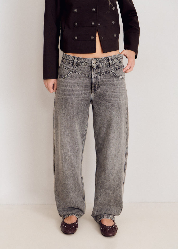 Jeans met barrel-pijp en normale taille