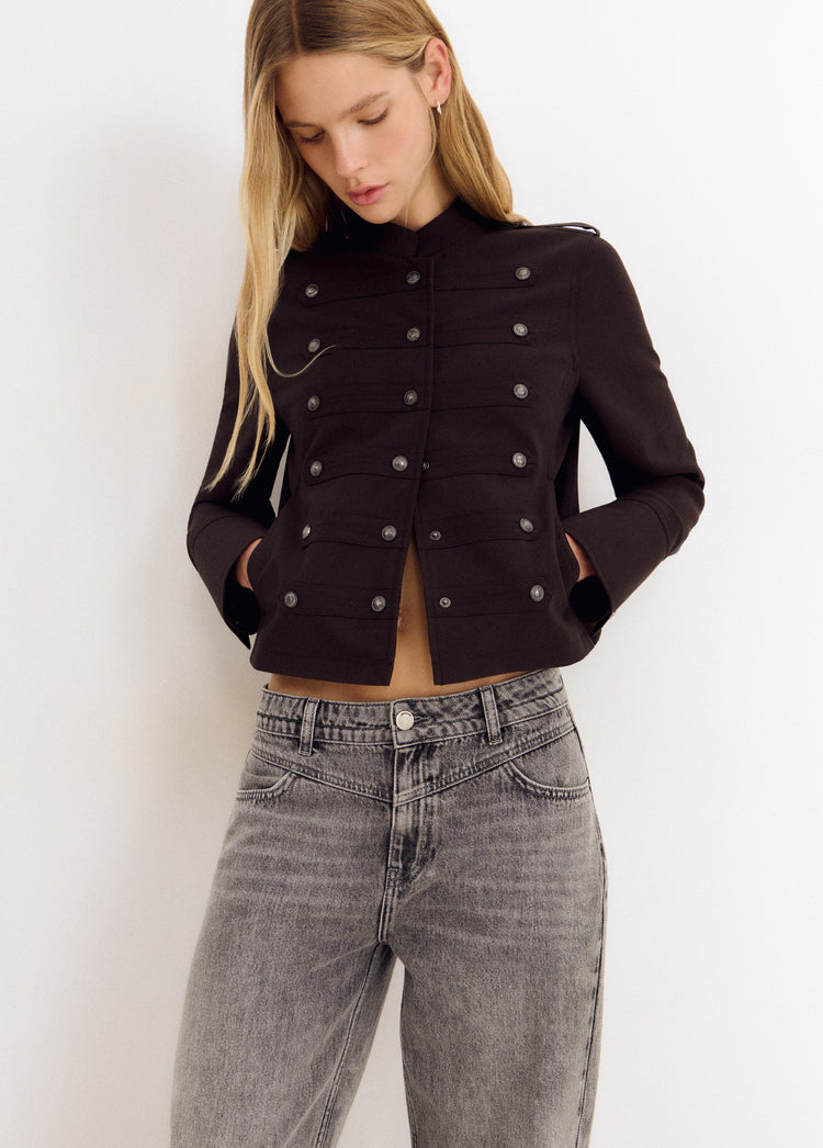 Jeans met barrel-pijp en normale taille