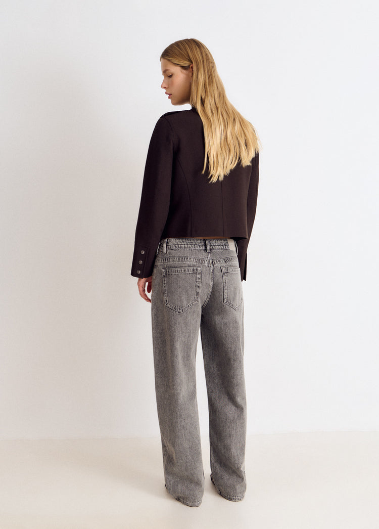 Jeans met barrel-pijp en normale taille
