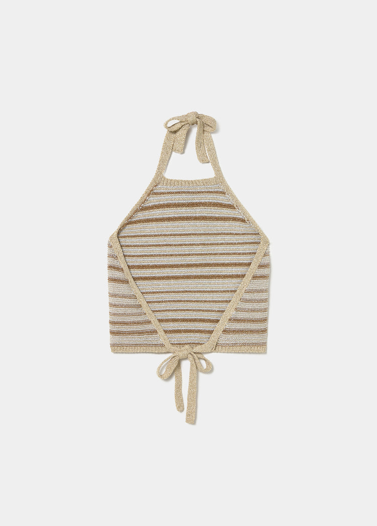 Top halter de fil metal·litzat