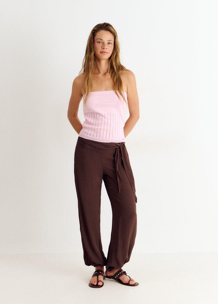 Top bandeau a maglia