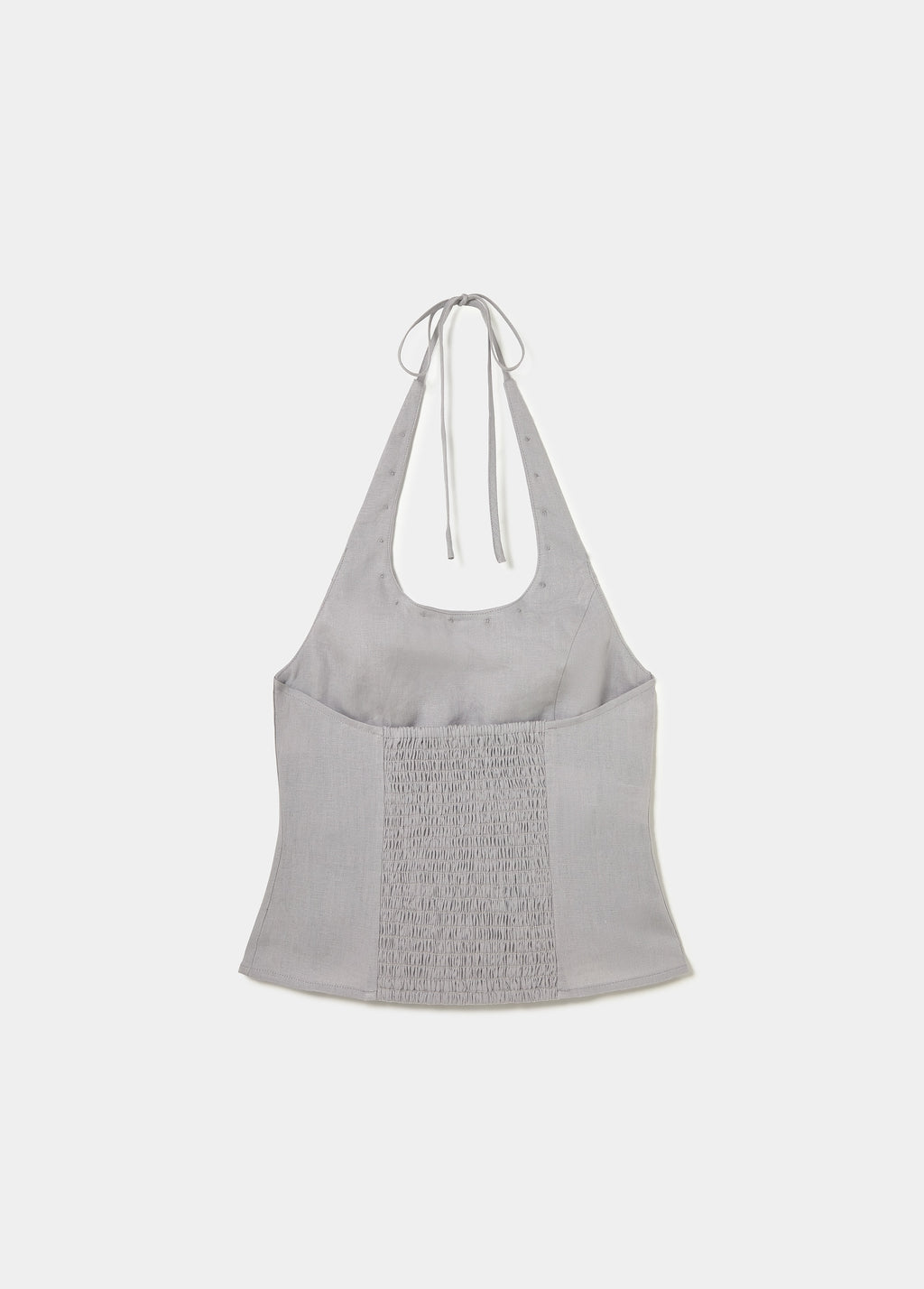 Top halter lino botones nácar