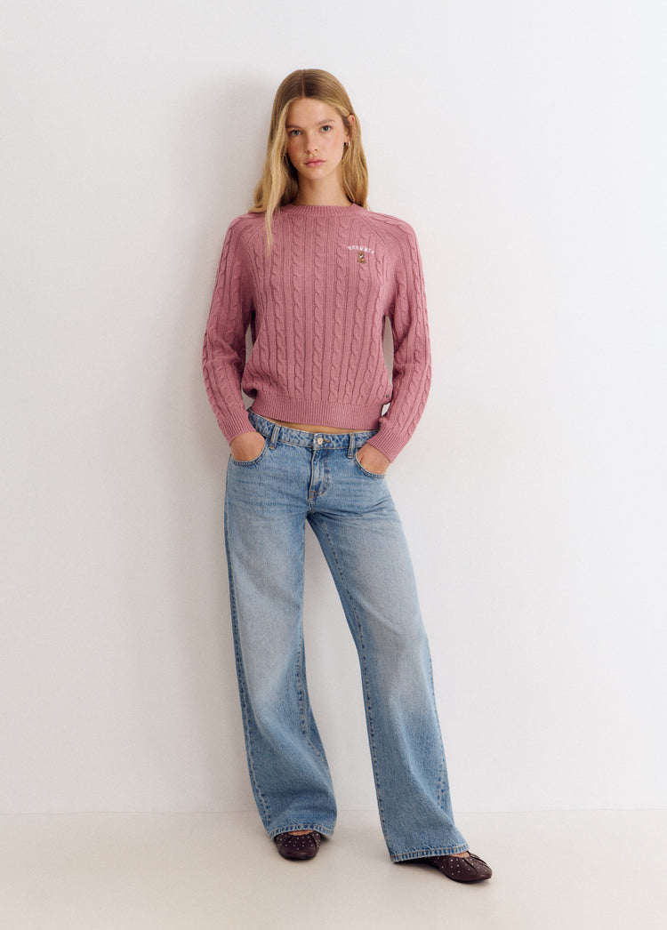 Puppy crew-neck sweater