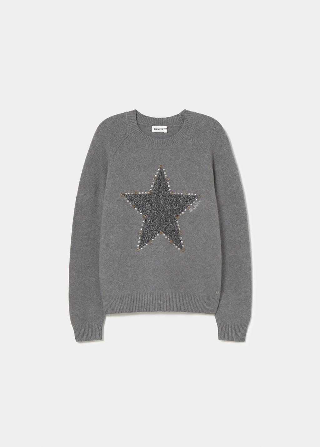 Pullover mit Stern und Nieten