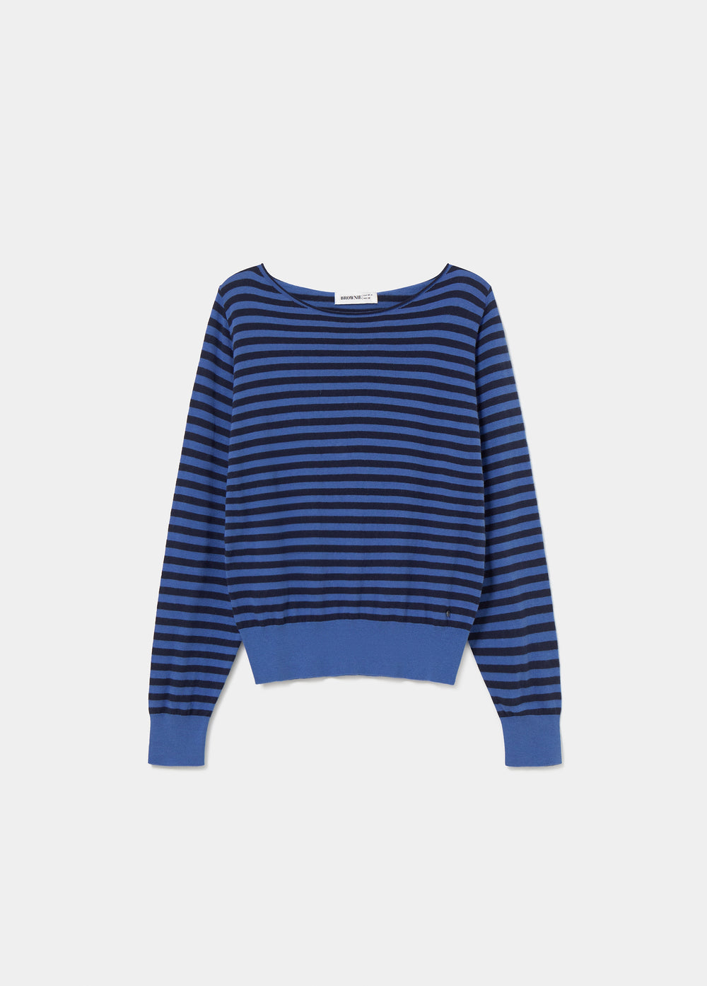 Pull col ouvert rayé