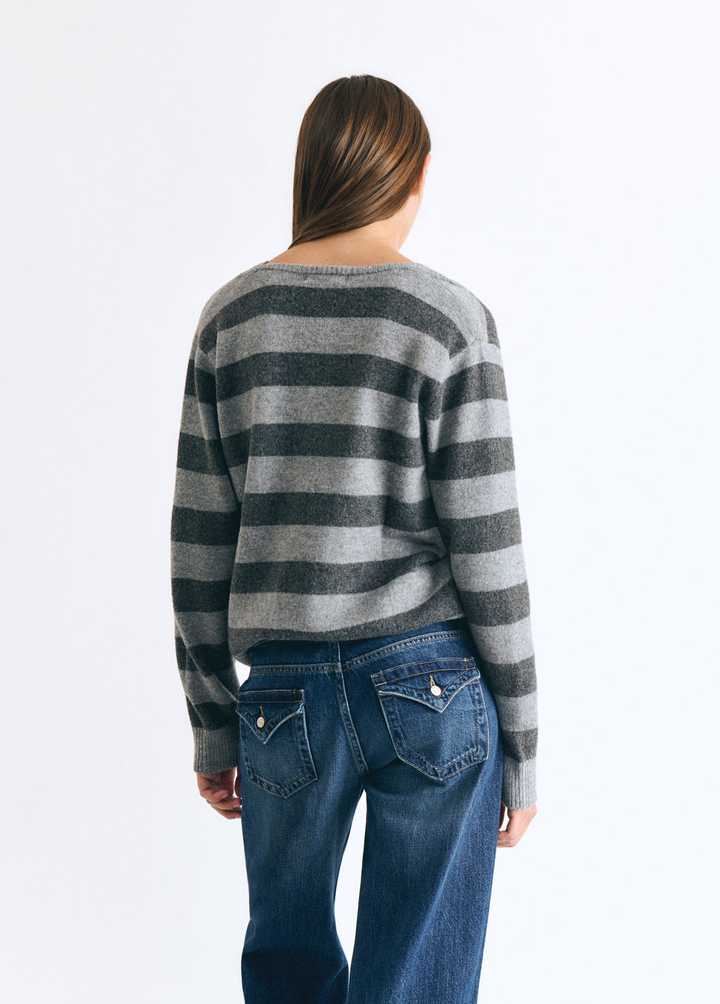 Maglione a doppie righe