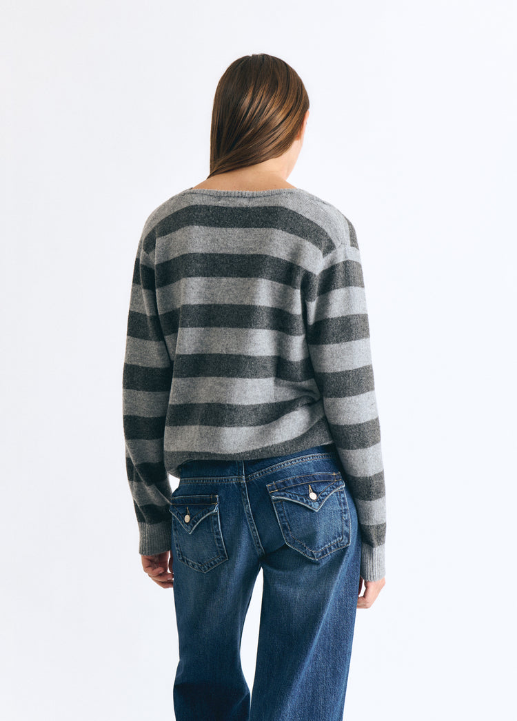 Maglione a doppie righe