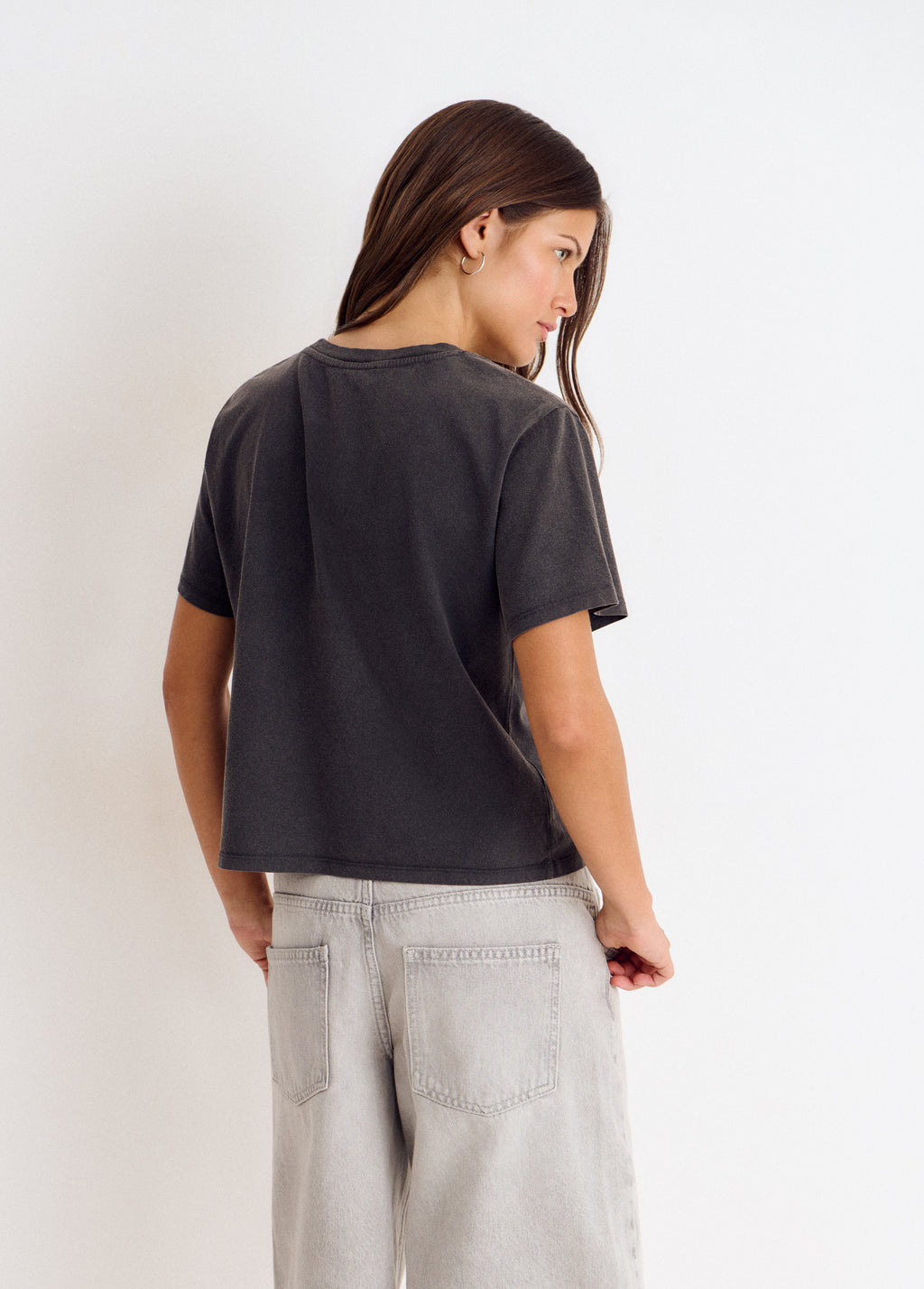 Washed t-shirt glitter wings