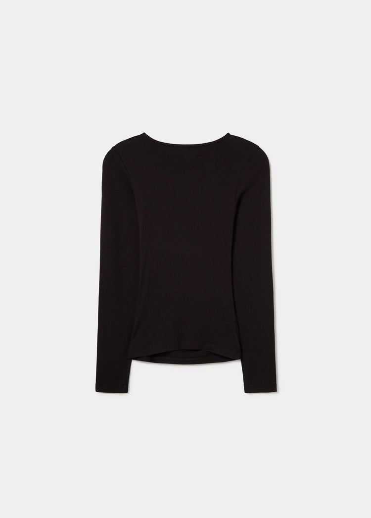 Cut-out studded T-shirt