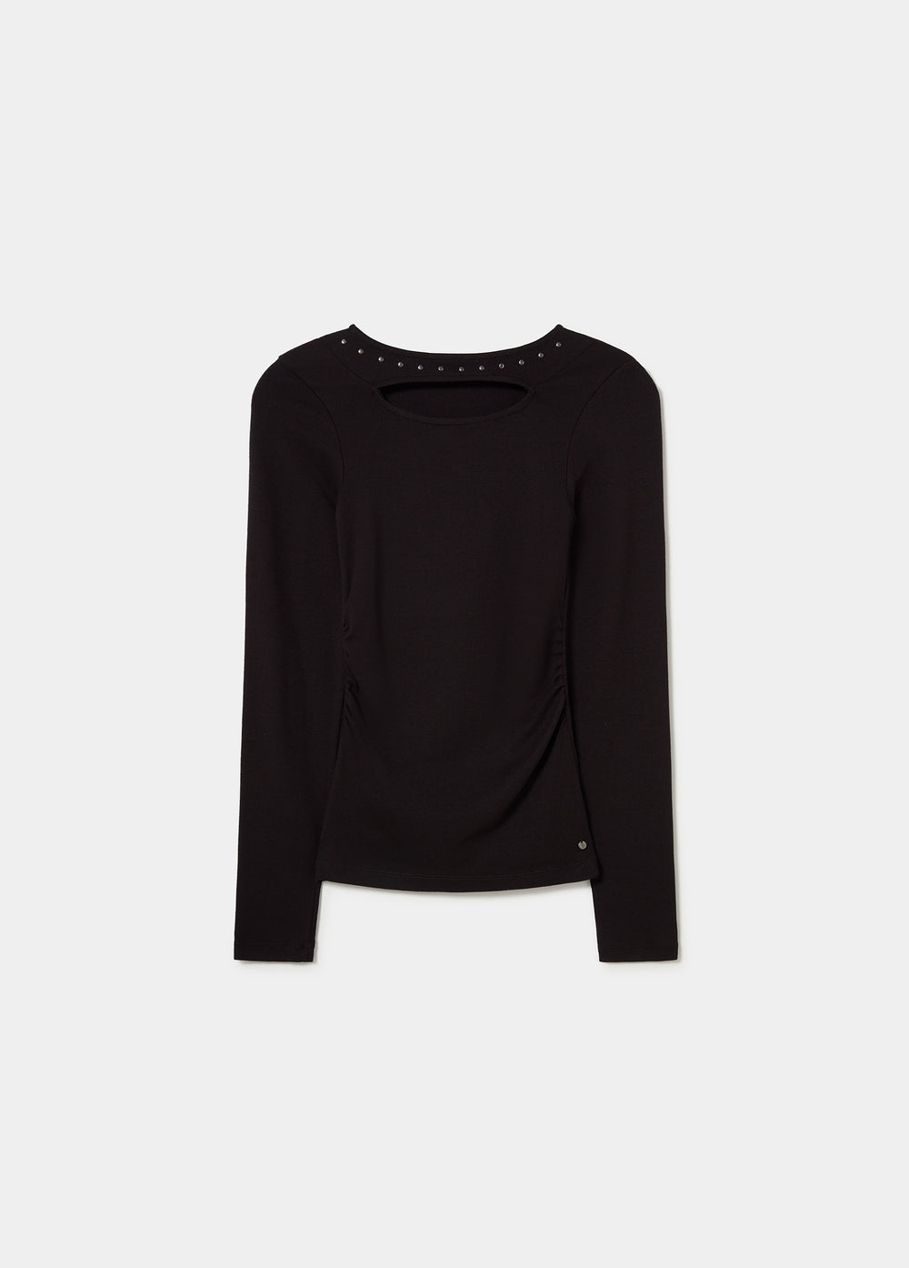 Cut-out studded T-shirt