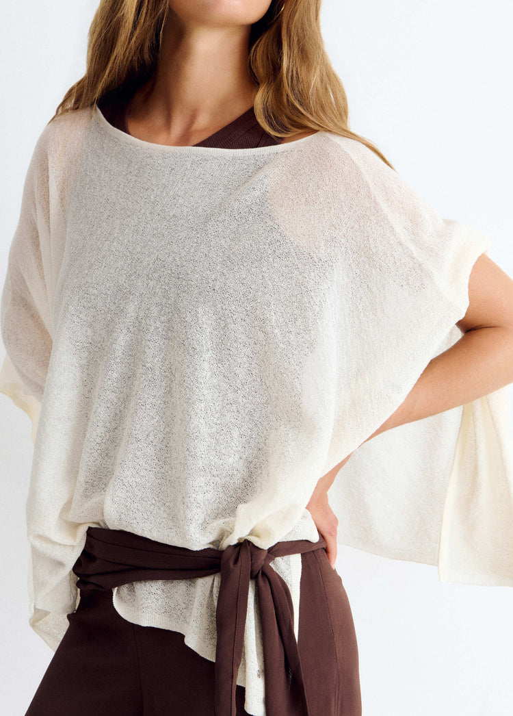 Fine knit cape